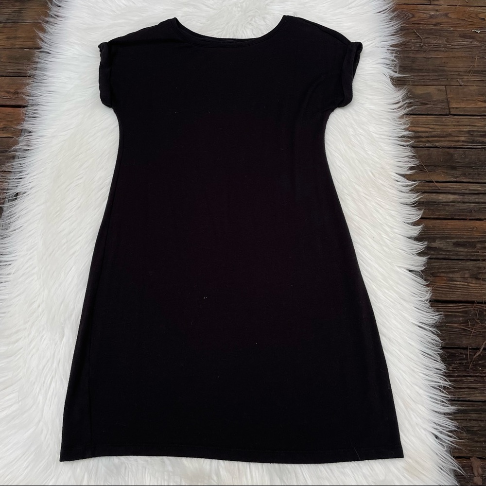 Lou & Grey Black T-shirt Dress Size M